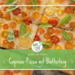 Caprese-Pizza mit Blätterteig